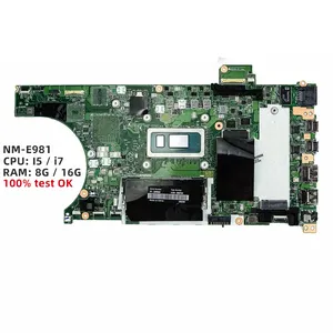 NM-E981 Motherboard For Lenovo T14 Gen 3/T16 Gen 1 Laptop Motherboard,With I5 I7 CPU,100% Test