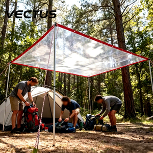 Lona Transparente 100% Poliéster Impermeable y Resistente al Viento <span class=keywords><strong>para</strong></span> Toldo de Patio, Cortina Enrollable de Tela Resistente <span class=keywords><strong>para</strong></span> Acampar al Aire Libre - Product Image 1
