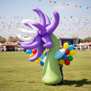 Fleurs géantes gonflables personnalisées pour la publicité en extérieur avec <span class=keywords><strong>souffleur</strong></span> d'air pour la décoration des centres commerciaux - Product Image 1