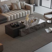Table basse TengHang en marbre réglable en hauteur, écologique, pour salon, petit appartement, mobilier moderne pour la maison
