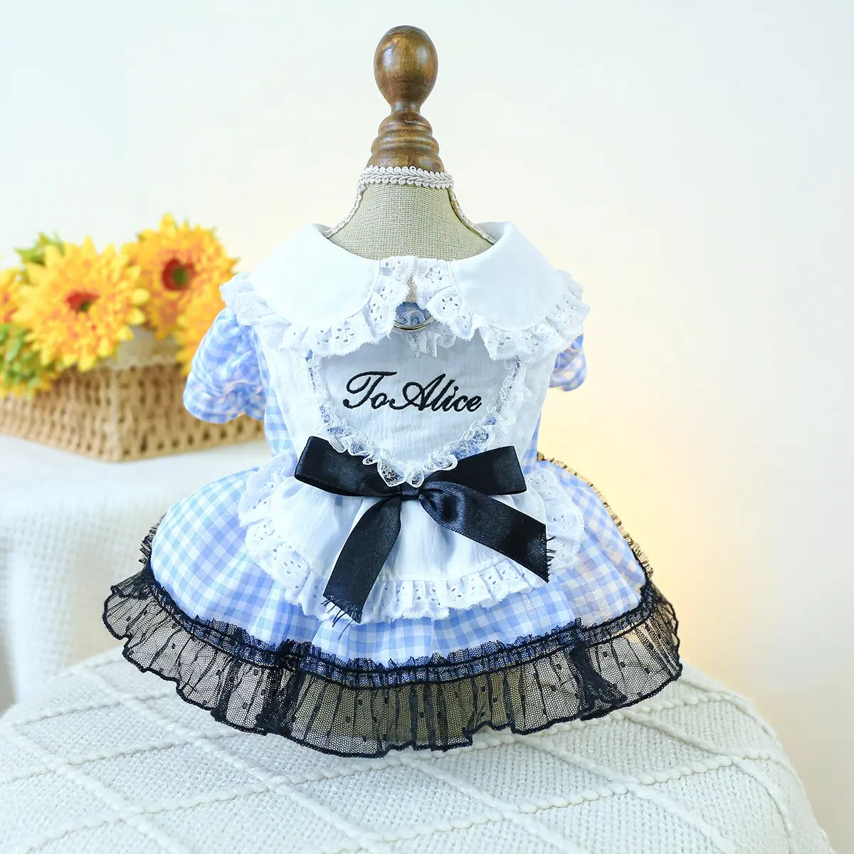 Dog Dresses for Small Dogs Girls Floral Puppy Pet Princess Bowknot Dress Cute Summer Outfits Clothes Yorkie Female Cat Pets