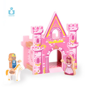 Jouets éducatifs pour enfants, blocs de construction <span class=keywords><strong>en</strong></span> <span class=keywords><strong>bois</strong></span>, maison de poupée, château, puzzles 3D - Product Image 1