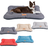 Canapé-lit pour chien en mousse et éponge pliable, écologique, luxueux, lavable, avec housse amovible, fond antidérapant, lit pour chat et chien en peluche