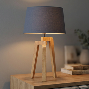 โคมไฟตั้งโต๊ะ LED ไฟฟ้าไม้ E27 ห้องนอนทันสมัยอ่านหนังสือตกแต่งขนาดใหญ่ - Product Image 2