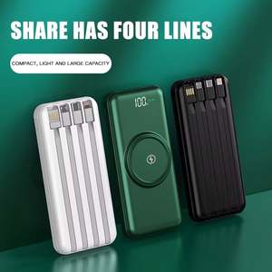 Banco de Energía Portátil OEM/ODM de 10000 mAh de Alta Capacidad con Carga Inalámbrica, Pantalla LED y Cable Integrado - Product Image 3