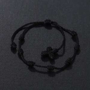 <span class=keywords><strong>Pulsera</strong></span> de Hilo Rojo con Cruz de <span class=keywords><strong>7</strong></span> <span class=keywords><strong>Nudos</strong></span>, Diseño Clásico Cristiano, Ajustable, Unisex, Amuleto de la Suerte, Regalo - Product Image 2