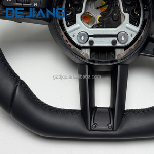 Volante Deportivo de Cuero Negro de Alta Calidad OEM para <span class=keywords><strong>Porsche</strong></span> CARRERA GT 991 <span class=keywords><strong>911</strong></span> 992 <span class=keywords><strong>Porsche</strong></span> Cayenne Coupe, Nueva Actualización - Product Image 4