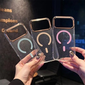 Funda Magnética Transparente con Brillantina para iPhone 17, 17 Air, 16 Pro Max, 15, 14, con Carga Inalámbrica, Carcasa Trasera Suave y Transparente - Product Image 3