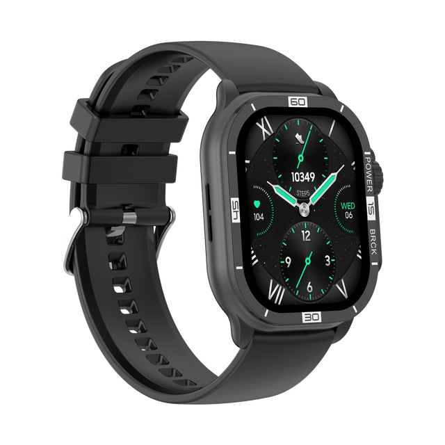 HK96S Fashion Smartwatch for Bluetooth Fitness Tracker Heart Rate Monitor AMOLED Screen Sleep Tracker Waterproof Silicone