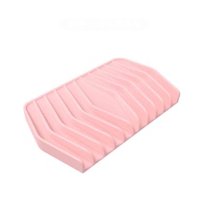 6.1 X 3.5 X 0.55in Soap Holder for Kitchen Sink Silicone Organizer Bar Soap Saver for Shower Waterfall Soap Tray Bathroom - Product Image 1