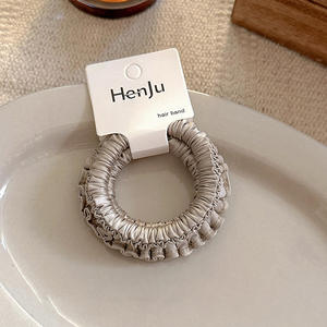 Élastiques à cheveux simples pour femmes, style coréen, bandeau plissé doux pour femmes - Product Image 4