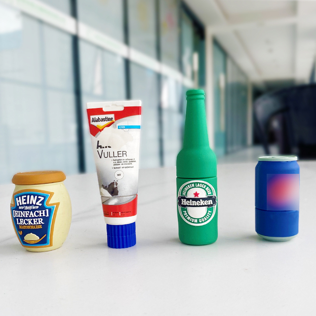 CWC Custom Funny Shape Design Drift Milk Bottle Memory Stick Drink Beer Bottle Usb Flash Drive