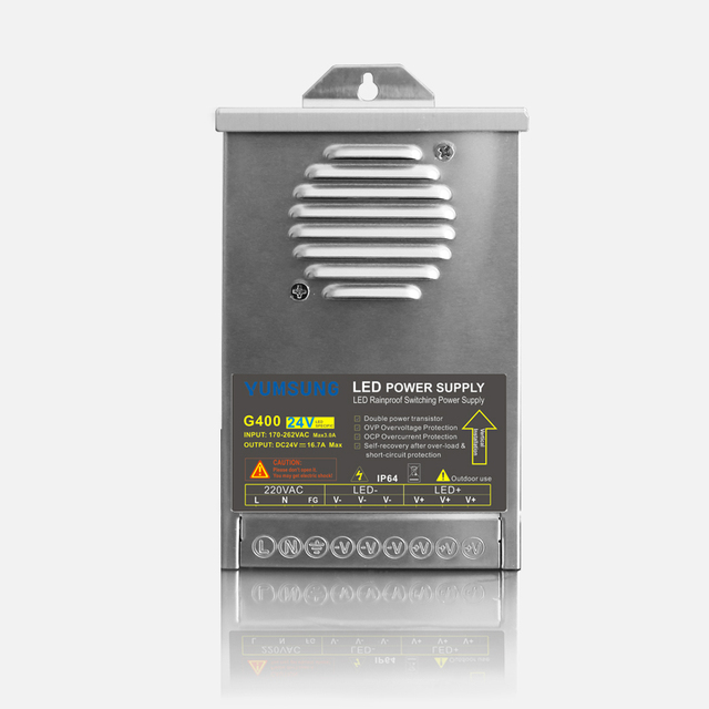 LED Light Power Supply Single Output Industrial Use G400W DC24V IP64 YUMSUNG