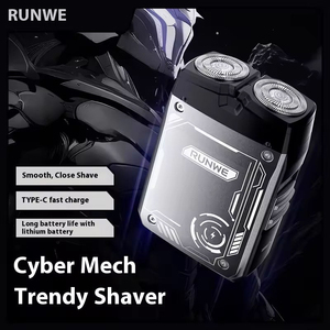 เครื่องโกนหนวดไฟฟ้าขนาดพกพาแบบชาร์จไฟได้ผ่านพอร์ต Mini USB สำหรับผู้ชาย ใช้โกนหนวดและขนบนใบหน้า - Product Image 4