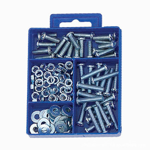 Kit de tornillos y tuercas para máquina perforadora, caja de almacenamiento de plástico de 39x30x37cm, tornillos Phillips de cabeza plana, accesorios de ferretería - Product Image 4