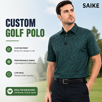 Herenshirt golfpolo 4-way stretch vochtregulerend polyester spandex performance kleding blank design OEM fabrikant leverancier