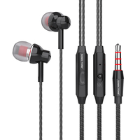 SOMIC TONE D13 Earphone Berkualitas Tinggi Terlaris 3.5mm Kabel Berkualitas Tinggi Handsfree Bass Earbud Headset IPX-4 Tahan Air Apt-X HD Universal