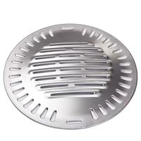 Plaque de cuisson ronde en acier inoxydable pour barbecue coréen commercial de 295 mm, fournie par l'usine, grille de barbecue antiadhésive