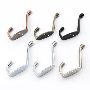 Zinc Alloy Wall <b>Hooks</b> Rectangle Shape Wardrobe Coat <b>Hook</b> Easy Install Bedroom Living Room Use - Product Image 2