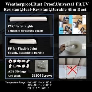 YOD HVACダクト装飾ミニスプリットラインセットカバーキットスリムダクト<span class=keywords><strong>PVC</strong></span>トランキングDIY塗装可能屋内用エコフレンドリー - Product Image 3