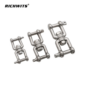 Grillete de acero inoxidable con pasador de tornillo de cabeza cuadrada, métrico, para gestión de cuerdas, eslabón de cadena giratorio en forma de D - Product Image 3