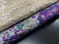 Kain Brokat Jacquard Desain Bunga Metalik Terbaru Bordir Kain Brokat Sutra Renda Prancis untuk Gaun Pesta Pernikahan