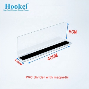 Divisor de estante ajustable, muestra gratis, divisor de estante de ropa de supermercado de acrílico transparente, divisores de estante de nevera - Product Image 1