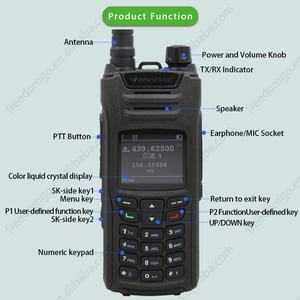 Wanneton DP8600 Dual Band Analog Two Way Radios Long Range 10W <b>Walkie</b> <b>Talkie</b> IPX7 Water Resistant 0-8km - Product Image 5