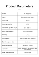 Sphère intégrée à ouverture rapide, diamètre 200 mm, PTFE, 250-2500 nm, port SMA905 avec support d'échantillon pour mesure spectrale