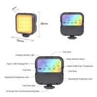 Takenoken portátil RGB LED Video luz teléfono móvil Live Photo iluminación Cámara belleza lámpara para fotografía Vlogging hecho de plástico
