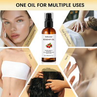 Minyak esensial Label pribadi untuk Kulit & rambut, minyak biji Rosehip pencerah anti-penuaan organik alami untuk wajah