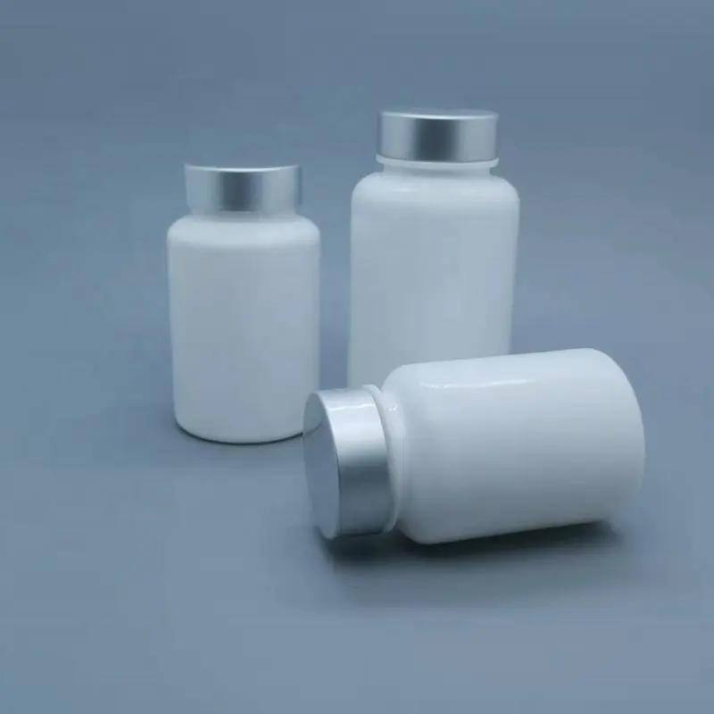 مسحوق 100 مللي hdpe البلاستيك فارغة الأبيض زجاجات حبوب دوائية ل فيتامين المكملات التعبئة والتغليف