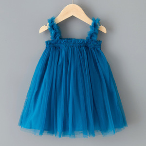 Solid Color Baby Girl Dresses Kids Sleeveless Layered Party Dress Casual Summer Tulle Dress Girl - Product Image 3