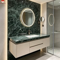 Panneau mural en marbre vert Pradas naturel, escaliers, meubles de salle de bain, comptoir de cuisine, bar à domicile, îlot, villa, épaisseur 18 mm