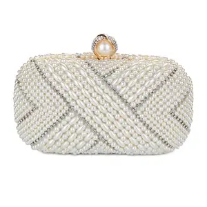 wholesale faux white shell clutch bag velvet satin evening bags