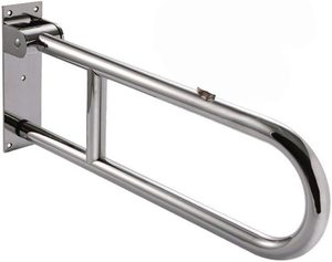 WC-Haltegriff aus Edelstahl 304, U-förmiger Toiletten handlauf, zusammen klappbarer Handicap-Sicherheits riegel für Behinderte - Product Image 3