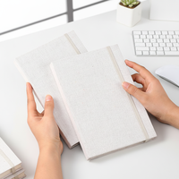 Carnets personnalisables avec couverture en tissu, reliure spirale, feuilles mobiles, impression/estampage de logo sur mesure en usine, couleurs personnalisables