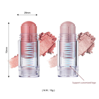 CC4410 Crème pastel scintillante rose avec étiquette personnalisée, surligneur à paillettes de marque privée, poudre bronzante minérale corporelle pour le visage