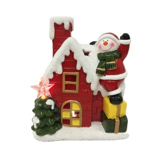 Set villaggio di natale in ceramica-<span class=keywords><strong>case</strong></span> per le <span class=keywords><strong>vacanze</strong></span> in miniatura con ornamenti per <span class=keywords><strong>alberi</strong></span>, decorazioni da tavolo di Natale - Product Image 4