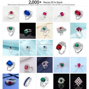 Sang Trọng Phòng Thí Nghiệm Grown <span class=keywords><strong>Ruby</strong></span> Nhẫn Cho Phụ Nữ Của Hoa 925 Sterling Bạc Có Thể Điều Chỉnh Thời Trang Tốt Đồ Trang Sức Nhẫn Cho Phụ Nữ Đám Cưới - Product Image 5