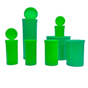 13 DRAM Pop-Top-Flaschen Kunststoff Knopfleder-Dekor Pharmazeutische Pille-Flaschen /kleiner durchsichtiger Kunststoffbehälter