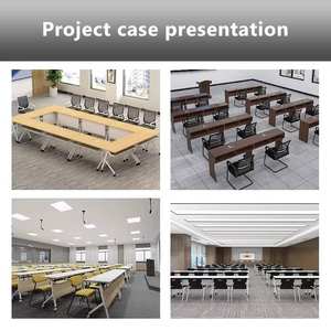 Mesa de Reuniones Plegable con Ruedas, Diseño Moderno, Móvil, para Oficina y Capacitación, Escritorio de Conferencia Plegable - Product Image 6