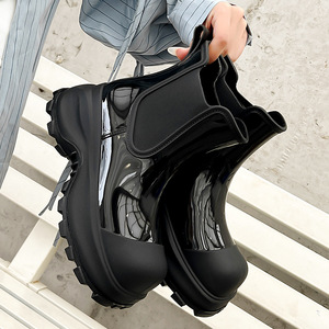 Botines <span class=keywords><strong>de</strong></span> PVC con Punta Cerrada, Impermeables, con Suela Gruesa, para <span class=keywords><strong>Mujer</strong></span>, Moda Otoño-Invierno, Zapatos para Lluvia - Product Image 6