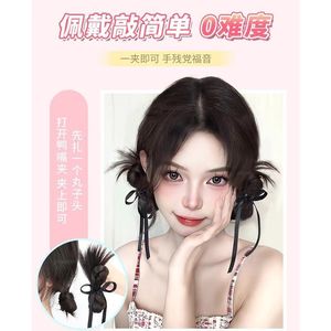 Extensiones de Cabello con Moño Doble y Plumas, Hechas a Mano con Alambre Resistente al Calor, para Cualquier Forma de Rostro - Product Image 4