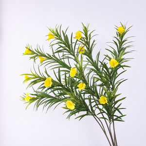 Adelfa de rama grande de 107cm, plantas artificiales, paisaje, decoración del hogar, plantas y vegetación, hojas de tacto Real, adelfa de imitación - Product Image 4