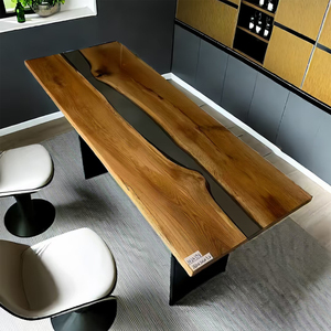 Montagne, alberi, fiumi e altri Design di lusso epossidico rettangolare tavolo da tavolo scrivania caffè caffè cucina sala da pranzo con cassetti - Product Image 4