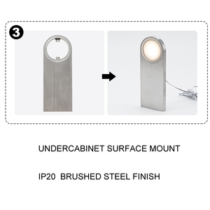 <strong>Cabinet</strong> Lighting RV Round <strong>Cabinet</strong> <strong>Lights</strong> 24V LED Puck <strong>Light</strong> PC Plastic Shade Stainless Steel IP44 for Closet Shelf Kitchen - Product Image 3