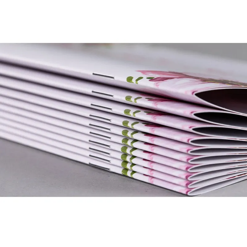 Günstige Qualität Großhandel Farb design Offset Sattel Stich binden Broschüre Buch Broschüre benutzer definierte Katalog Katalog Drucks ervice