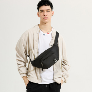 Riñonera Ligera de Nailon con Cinturón Ajustable, Bolsa Cruzada para el Pecho, Multibolsillos, para Deportes, Correr, Viajes y Uso Diario - Product Image 4