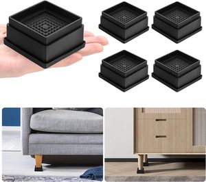 1-Inch <span class=keywords><strong>Mini</strong></span> Vuông Đồ Nội Thất Chân Nhựa Kim Loại Bàn Chân Sofa Chân Cho Văn Phòng Hộ Gia Đình Đồ Lặt Vặt Vô Hạn Chiều Cao Điều Chỉnh - Product Image 4